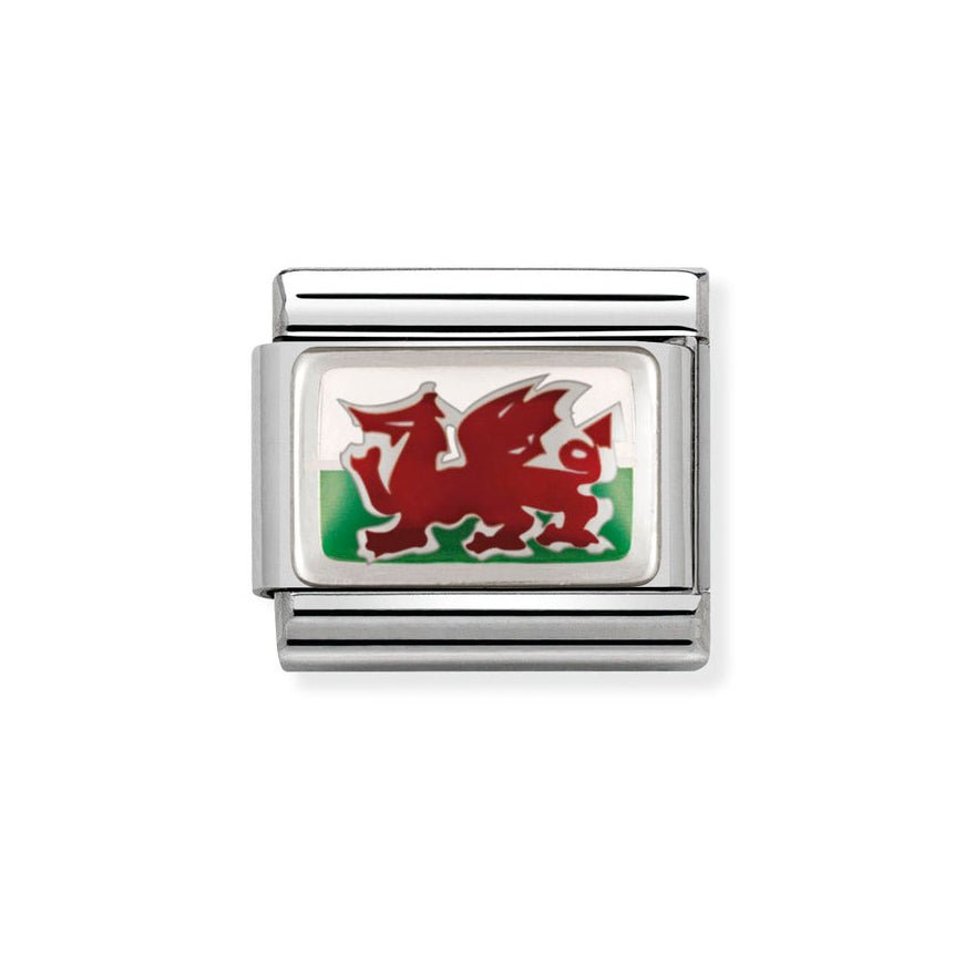 Nomination Classic Silver Wales Flag Charm - MococoNomination330207/028033497344373Charms and Links