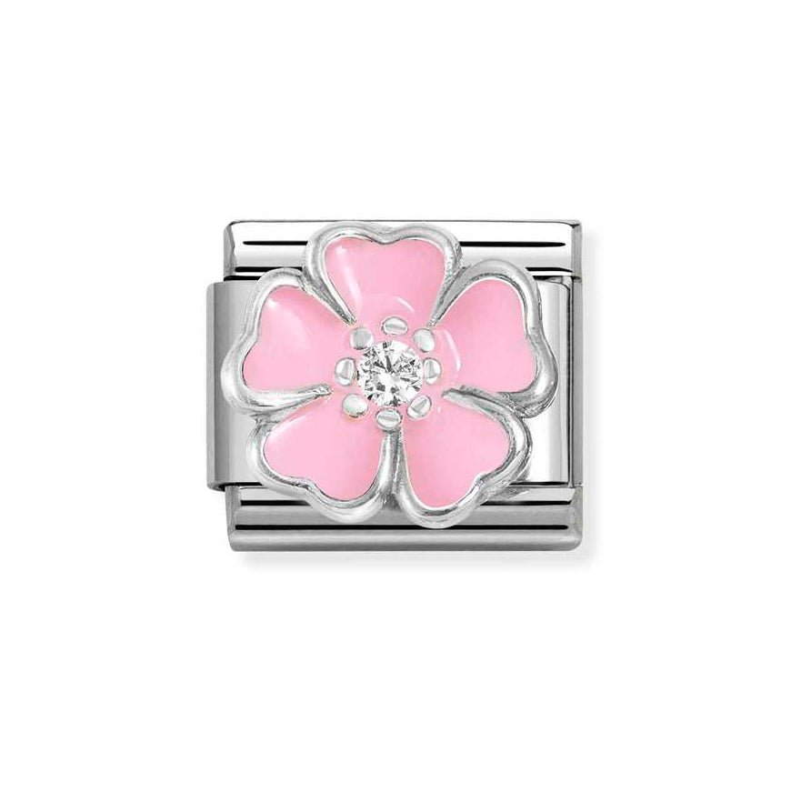 Nomination Classic Silver With Enamel Pink Peach Blossom Charm - MococoNomination330321/148033497549990Charms and Links