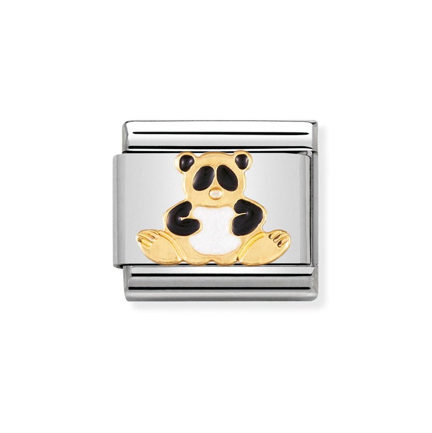 Nomination Classic Two Tone and Enamel Panda Charm - MococoNomination030212/398033497038401Charms and Links