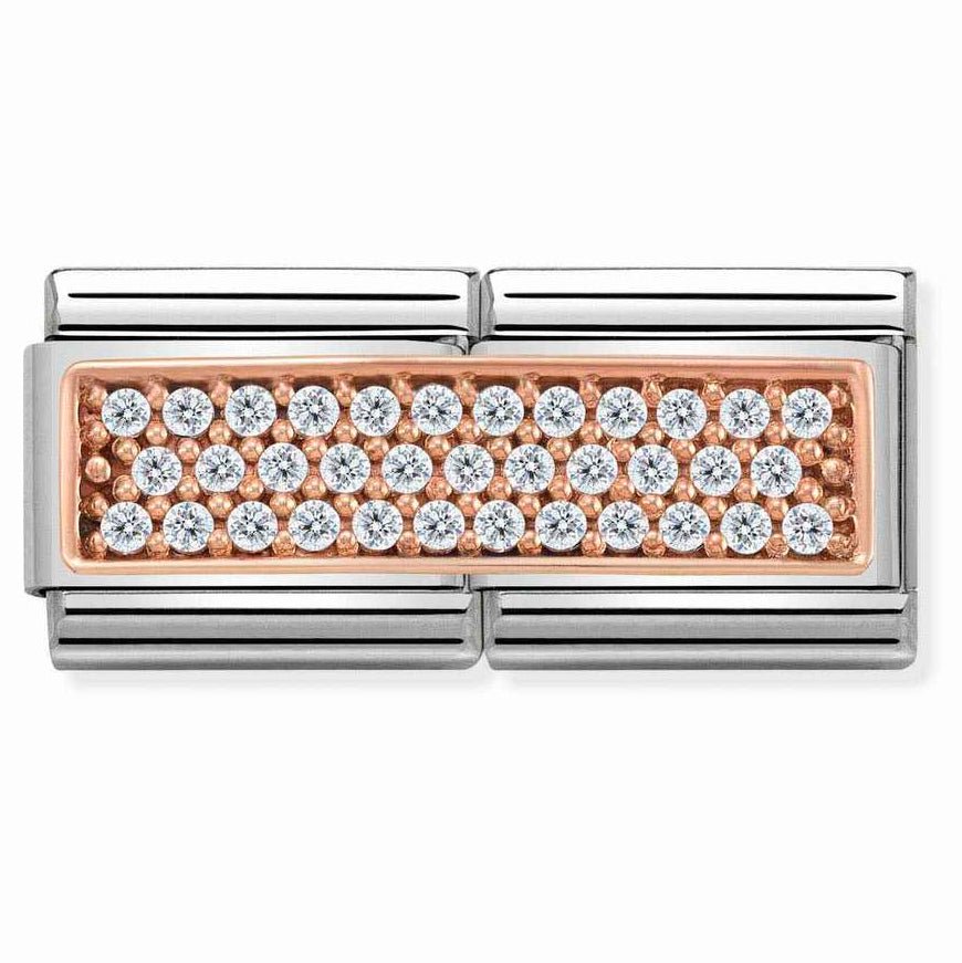 Nomination Double Rose Gold and White CZ Pave Classic Charm - MococoNomination430731/018033497412232Charms and Links