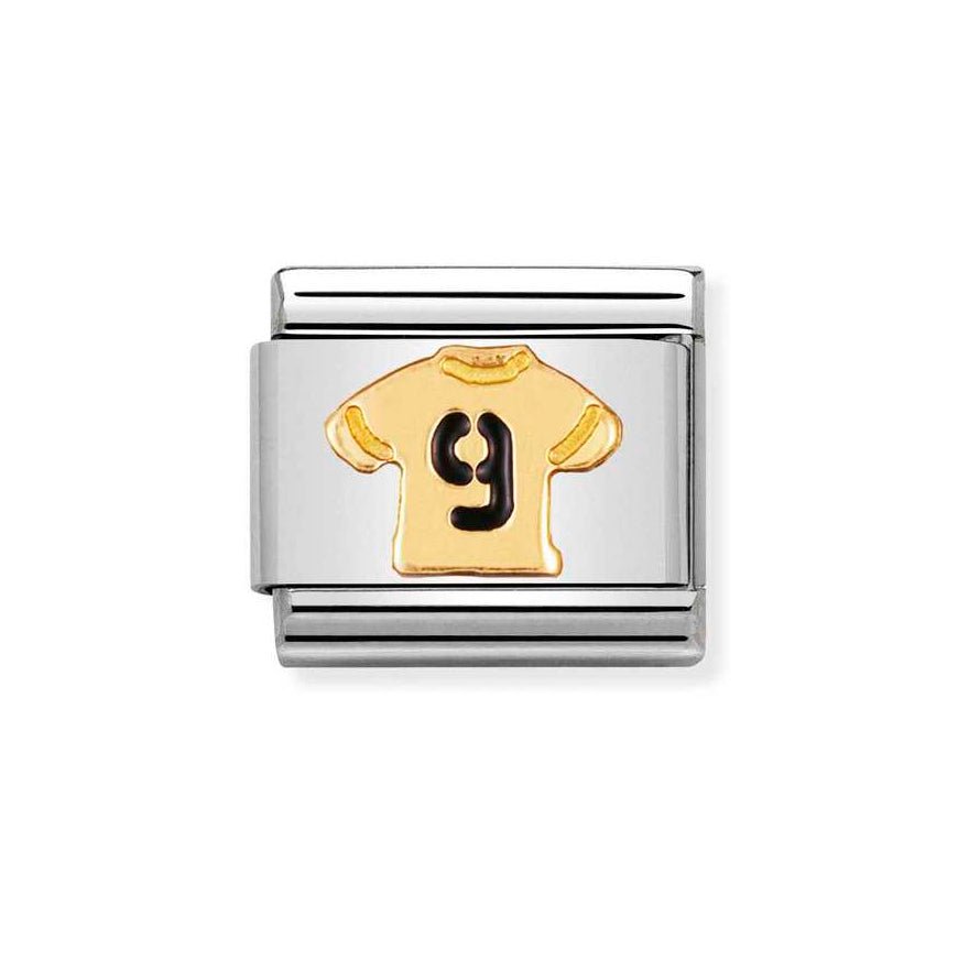 Nomination Gold Classic No. 9 Shirt Charm - MococoNomination030204/118033497013286Charms and Links