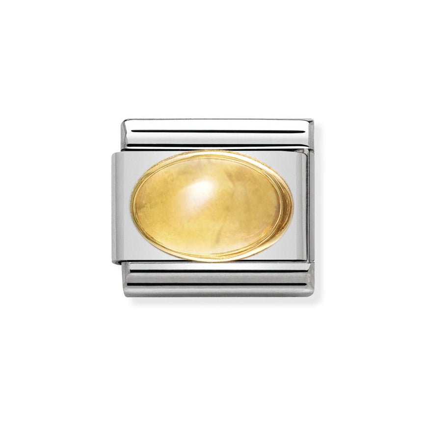 Nomination Gold Classic Oval Yellow Citrine Stone Charm - MococoNomination030504/078033497020192Charms and Links