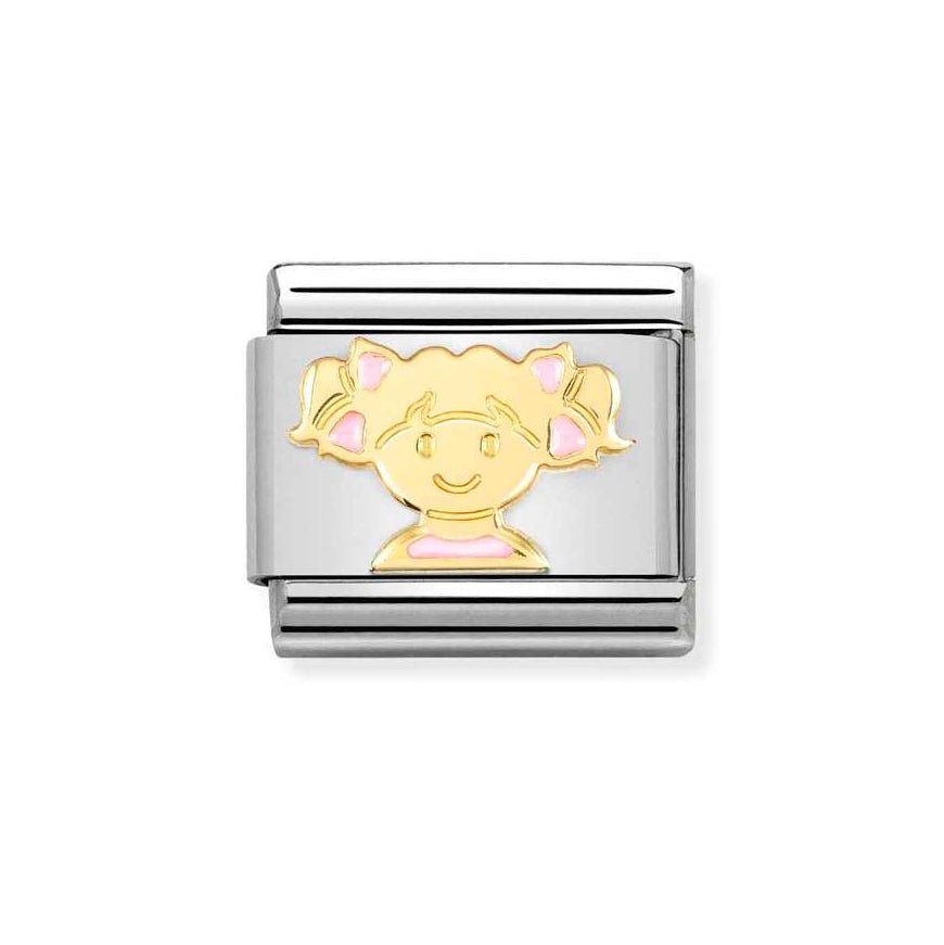 Nomination Gold Classic Pink Girl Charm - MococoNomination030272/668033497522306Charms and Links