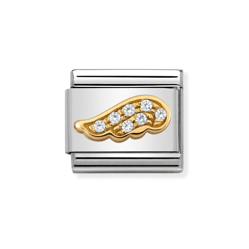 Nomination Gold CZ Angel Wing Charm - MococoNomination030322/328033497385567Charms and Links