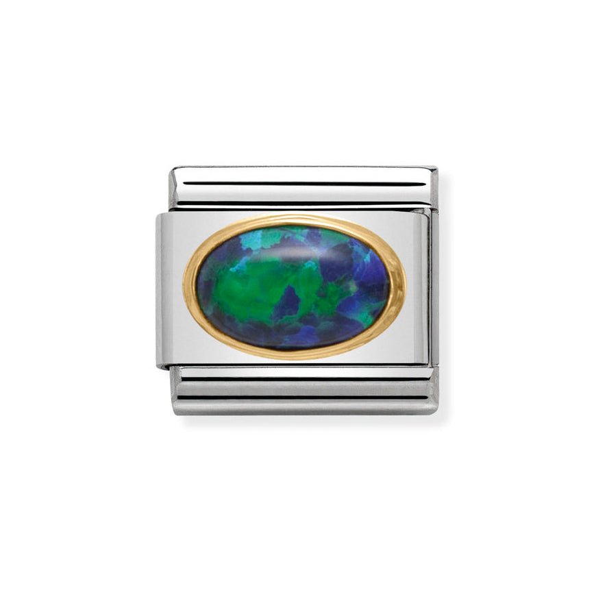 Nomination Green Opal Oval Stone Charm - MococoNomination030502/268033497331779Charms and Links