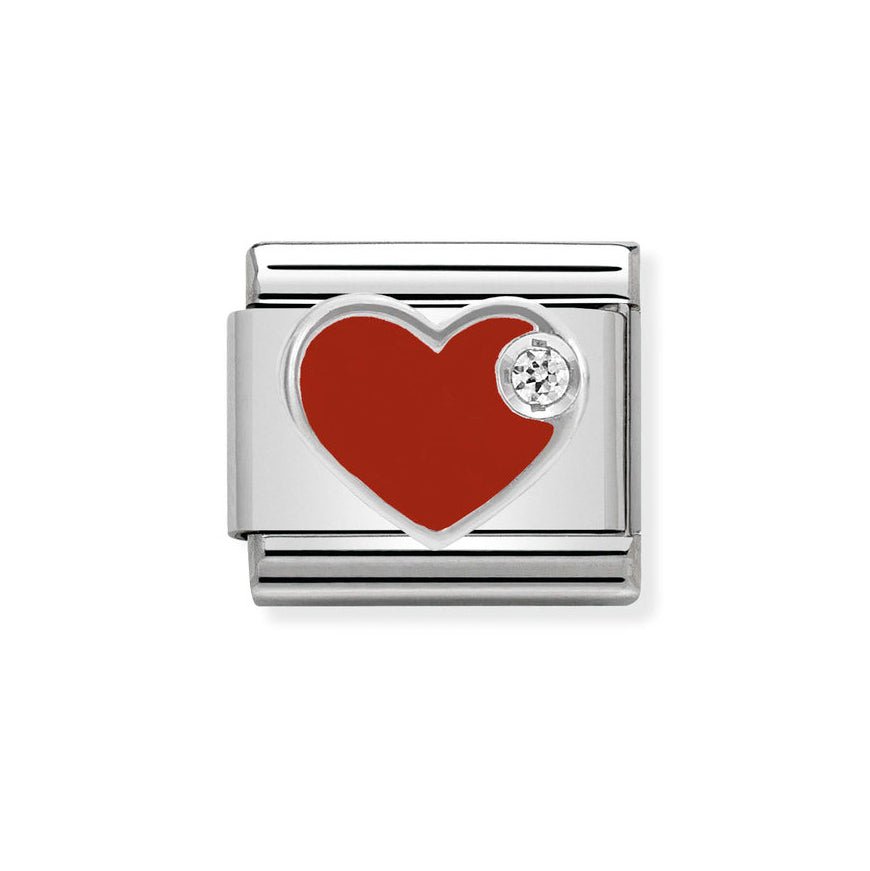 Nomination Red Enamel Sparkling Heart Charm - MococoNomination330305/018033497274335Charms and Links