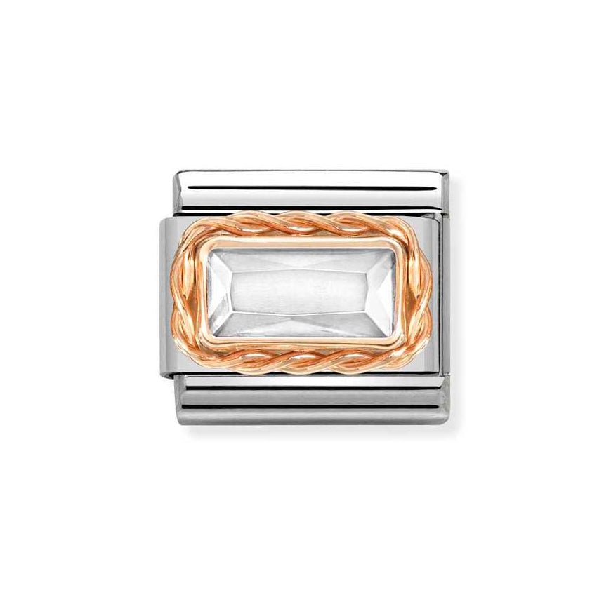 Nomination Rose Gold Classic Clear Cz Baguette Stone Charm - MococoNomination430604/0108033497522085Charms and Links