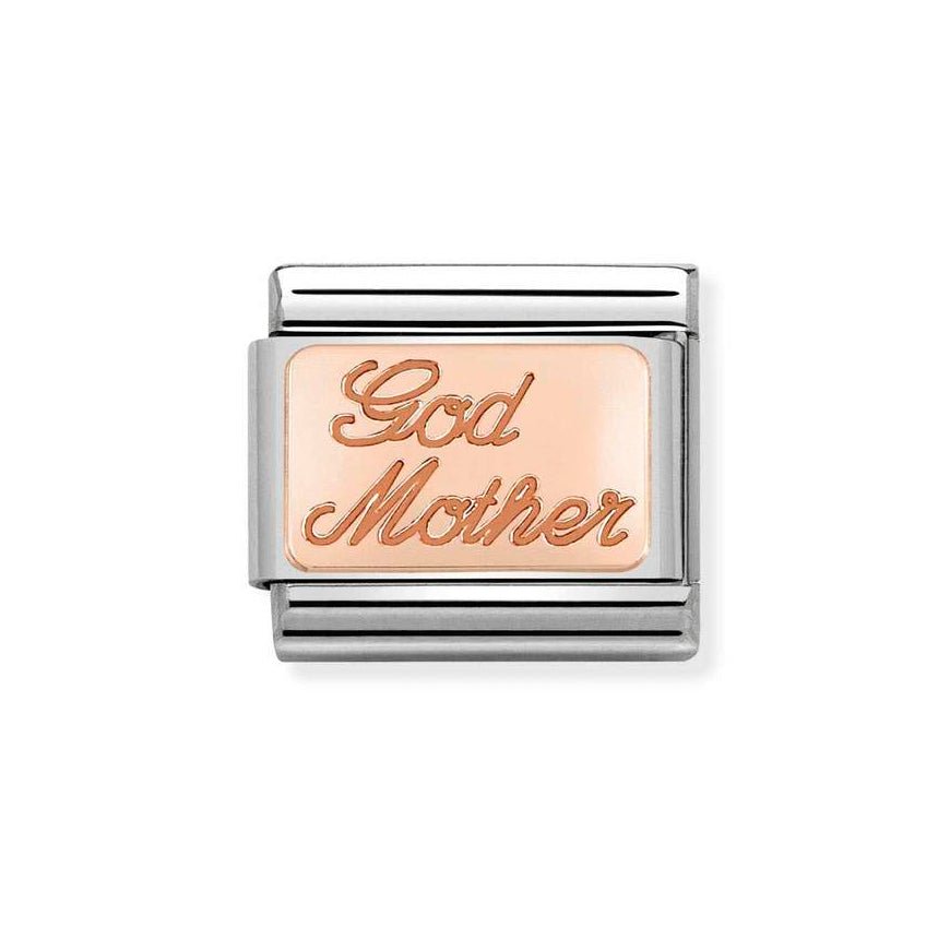 Nomination Rose Gold Classic God Mother Plate Charm - MococoNomination430108/178033497484666Charms and Links