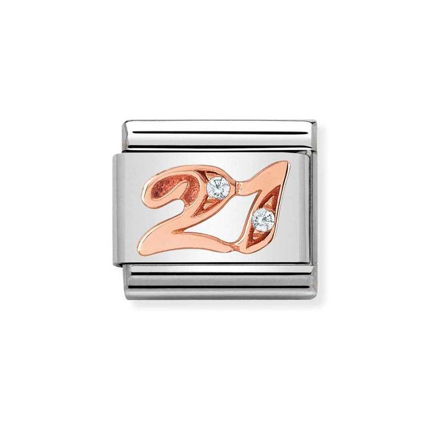 Nomination Rose Gold Classic Number 21 Charm - MococoNomination430315/218033497420619Charms and Links