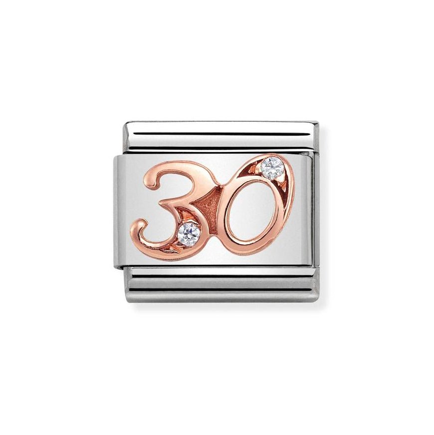 Nomination Rose Gold Classic Number 30 Charm - MococoNomination430315/308033497440877Charms and Links