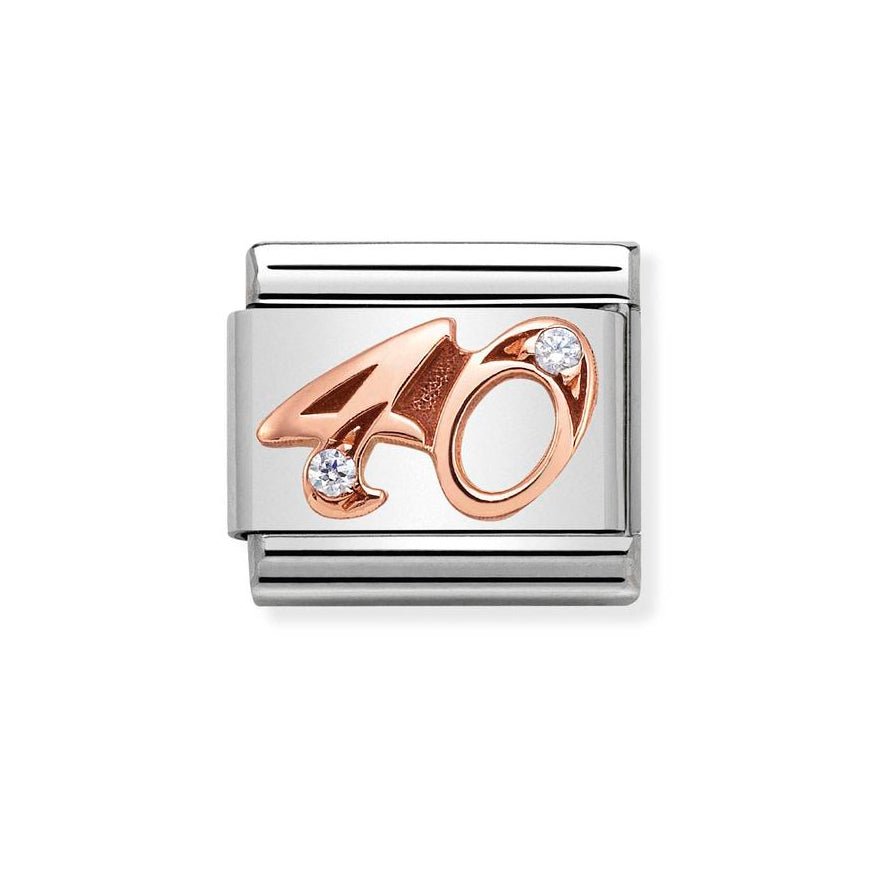 Nomination Rose Gold Classic Number 40 Charm - MococoNomination430315/408033497440884Charms and Links