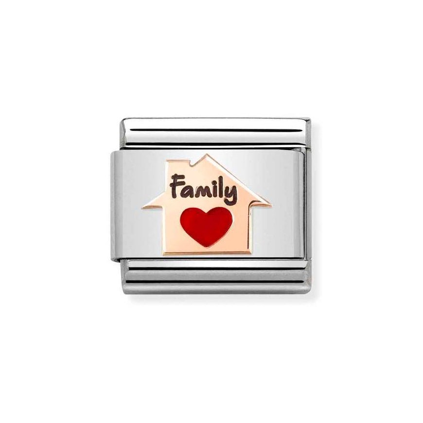 Nomination Rose Gold Classic Red Heart Family House Charm - MococoNomination430202/118033497521958Charms and Links