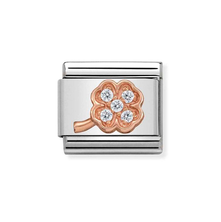 Nomination Rose Gold CZ Clover Charm - MococoNomination430302/148033497412669Charms and Links