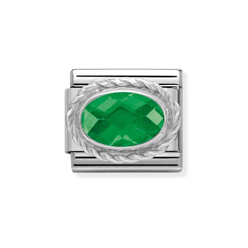 Nomination Silver Classic Faceted Cz Emerald Green Charm - MococoNomination330604/0278033497483157Charms and Links