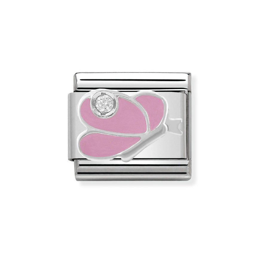 Nomination Silver, Pink, CZ Enamel Butterfly Charm - MococoNomination330305/078033497274205Charms and Links