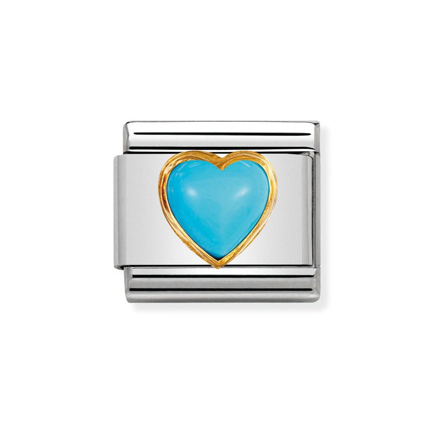 Nomination Turqouise Heart Stone Charm - MococoNomination030501/068033497019813Charms and Links