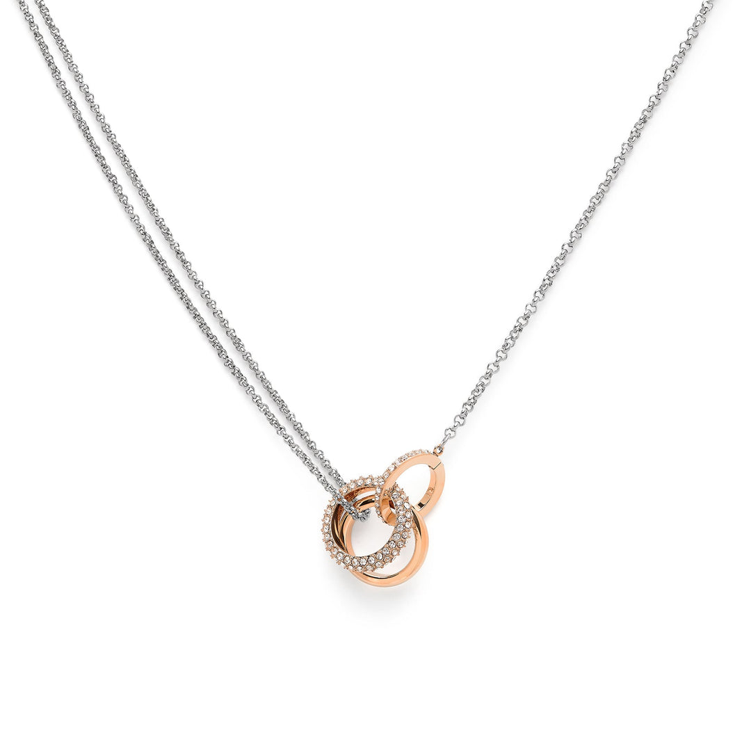 Olivia Burton Silver and Rose Gold Entwine Crystal Necklace - MococoOlivia Burton241000037613272525169Necklaces