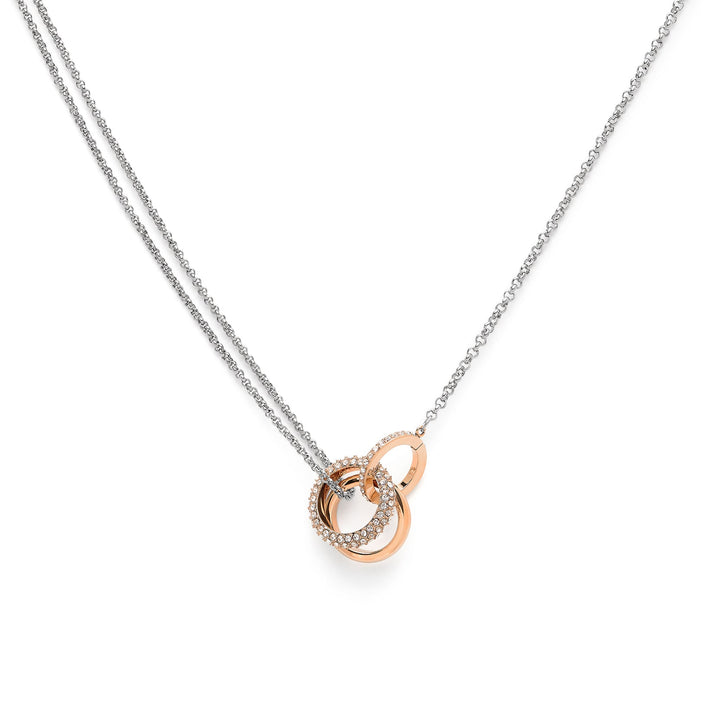 Olivia Burton Silver and Rose Gold Entwine Crystal Necklace - MococoOlivia Burton241000037613272525169Necklaces