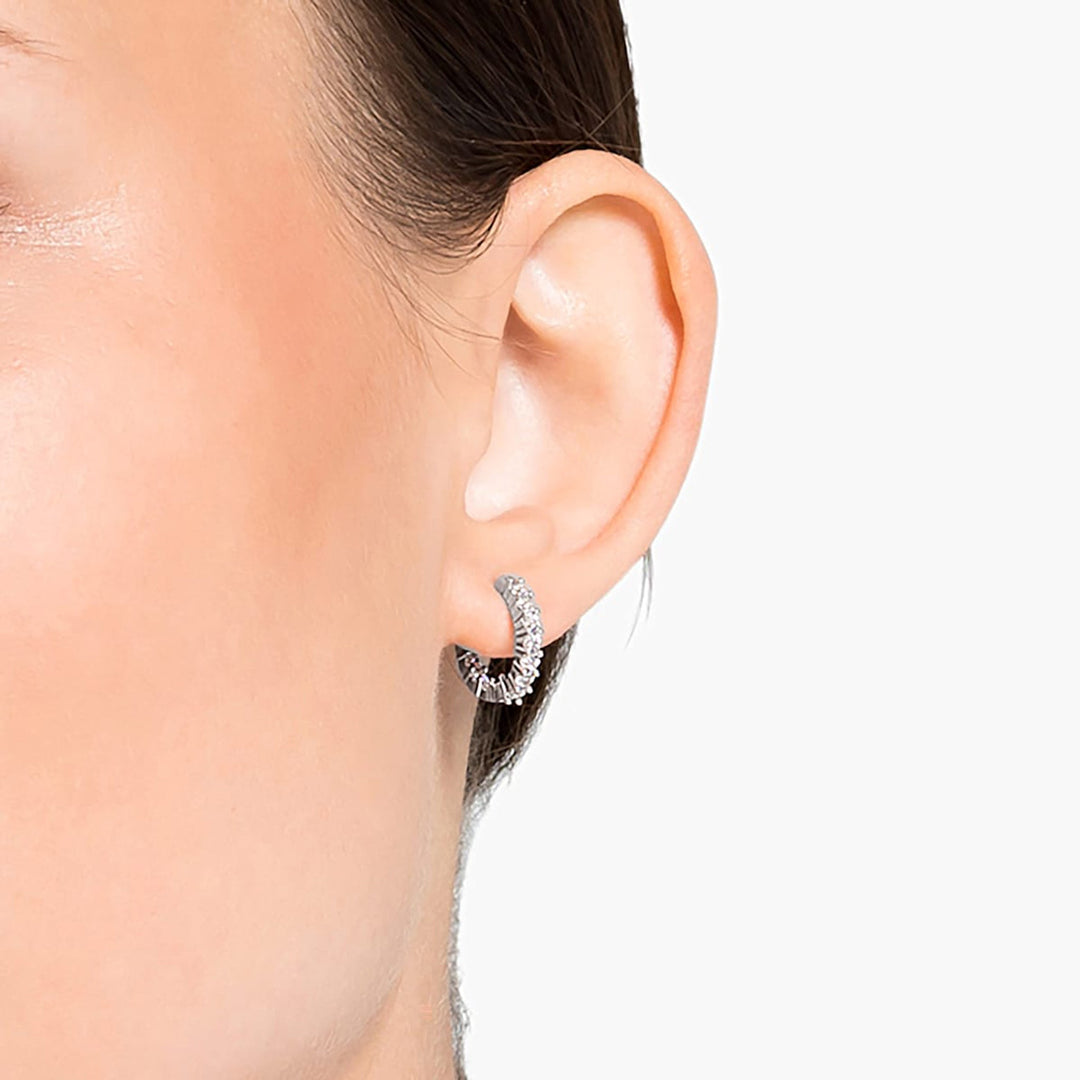 Swarovski Silver Matrix Vittore Mini Hoop Earrings - MococoSwarovski55621269009655621265Earrings