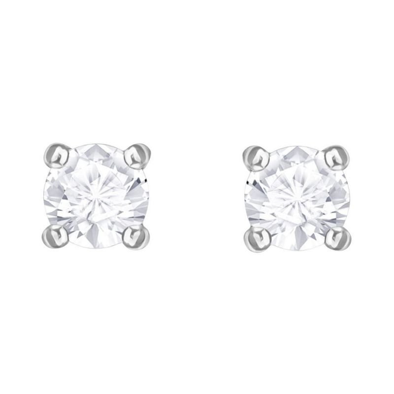 Swarovski Silver Stilla Attract Round Stud Earrings – Mococo