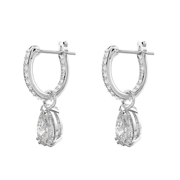 Swarovski Silver Stilla Pear Cut Hoop Earrings - MococoSwarovski56367169009656367162Earrings