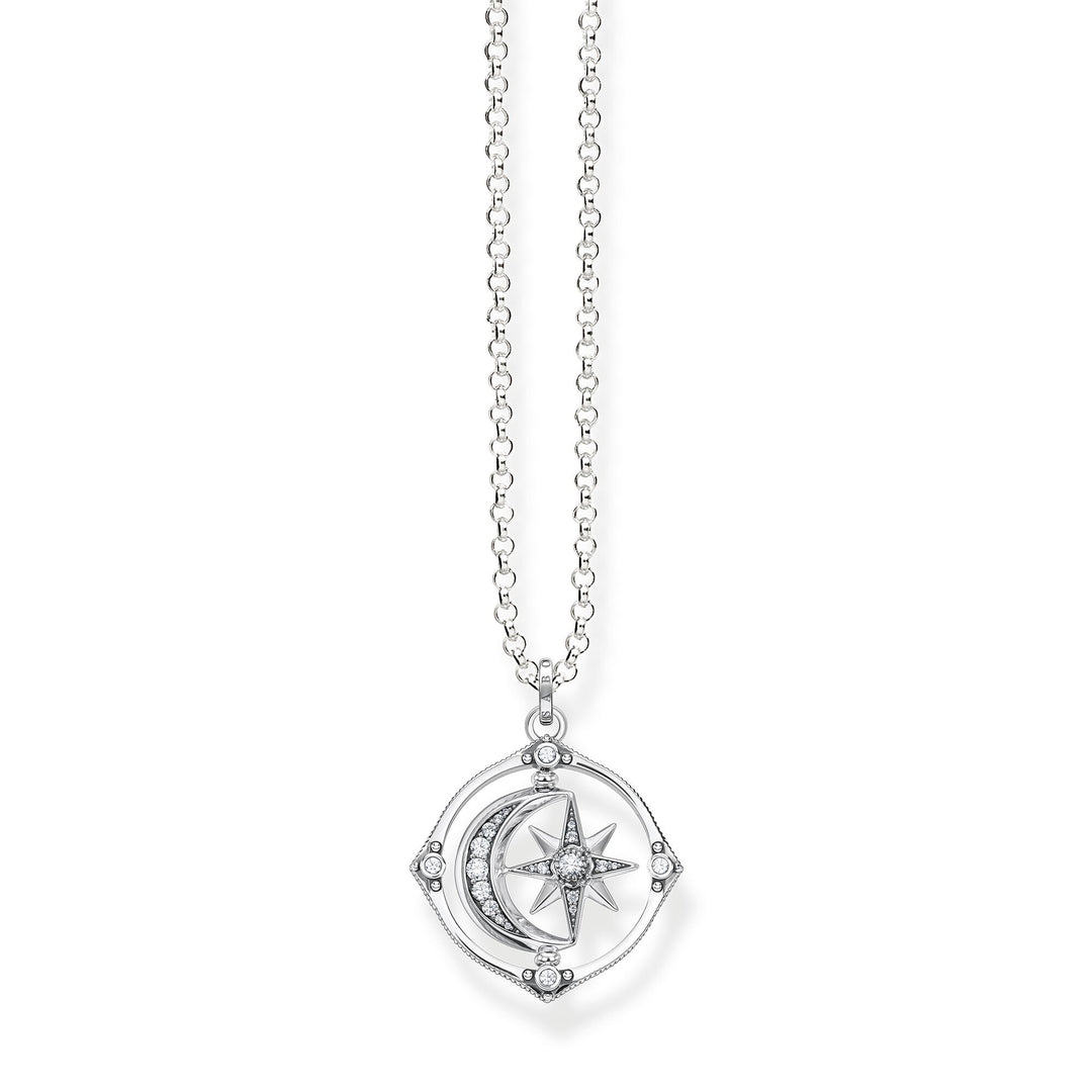 Thomas Sabo Silver CZ Moon Star Spinning Necklace - MococoThomas SaboKE1985 - 643 - 14 - L50V4051245484618Necklaces