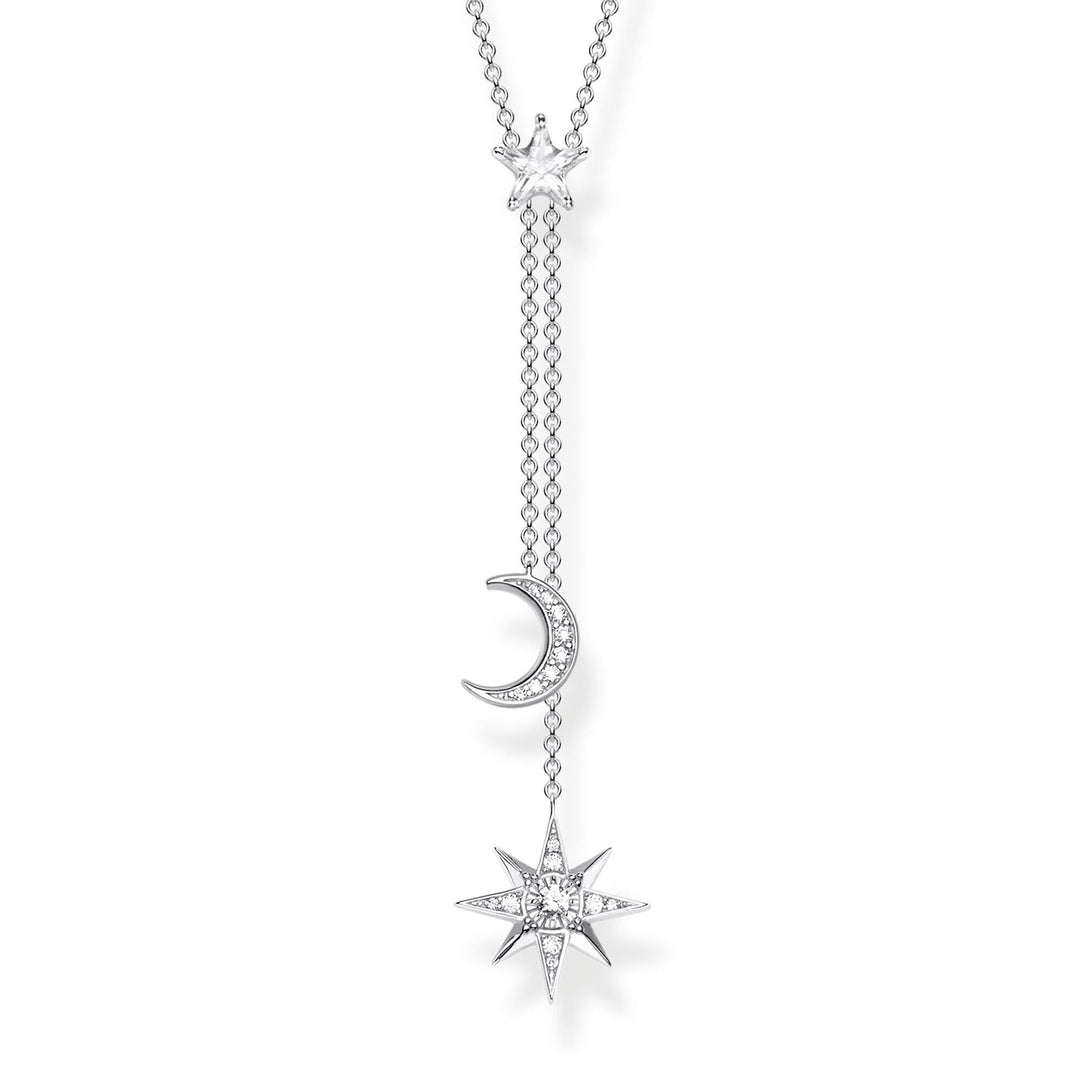 Thomas Sabo Star & Moon Drop Silver Necklace - MococoThomas SaboKE1900 - 051 - 14 - L45V4051245451085Necklaces