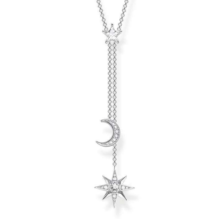 Thomas Sabo Star & Moon Drop Silver Necklace - MococoThomas SaboKE1900 - 051 - 14 - L45V4051245451085Necklaces