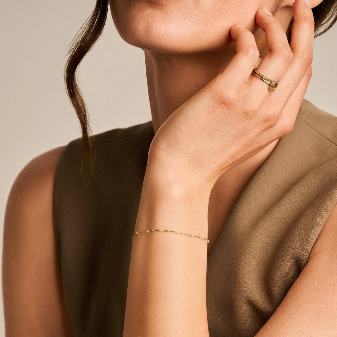 Blush 14ct Solid Gold Milk Resin Bracelet - MococoBlush2226YRM8720088131732Bracelets