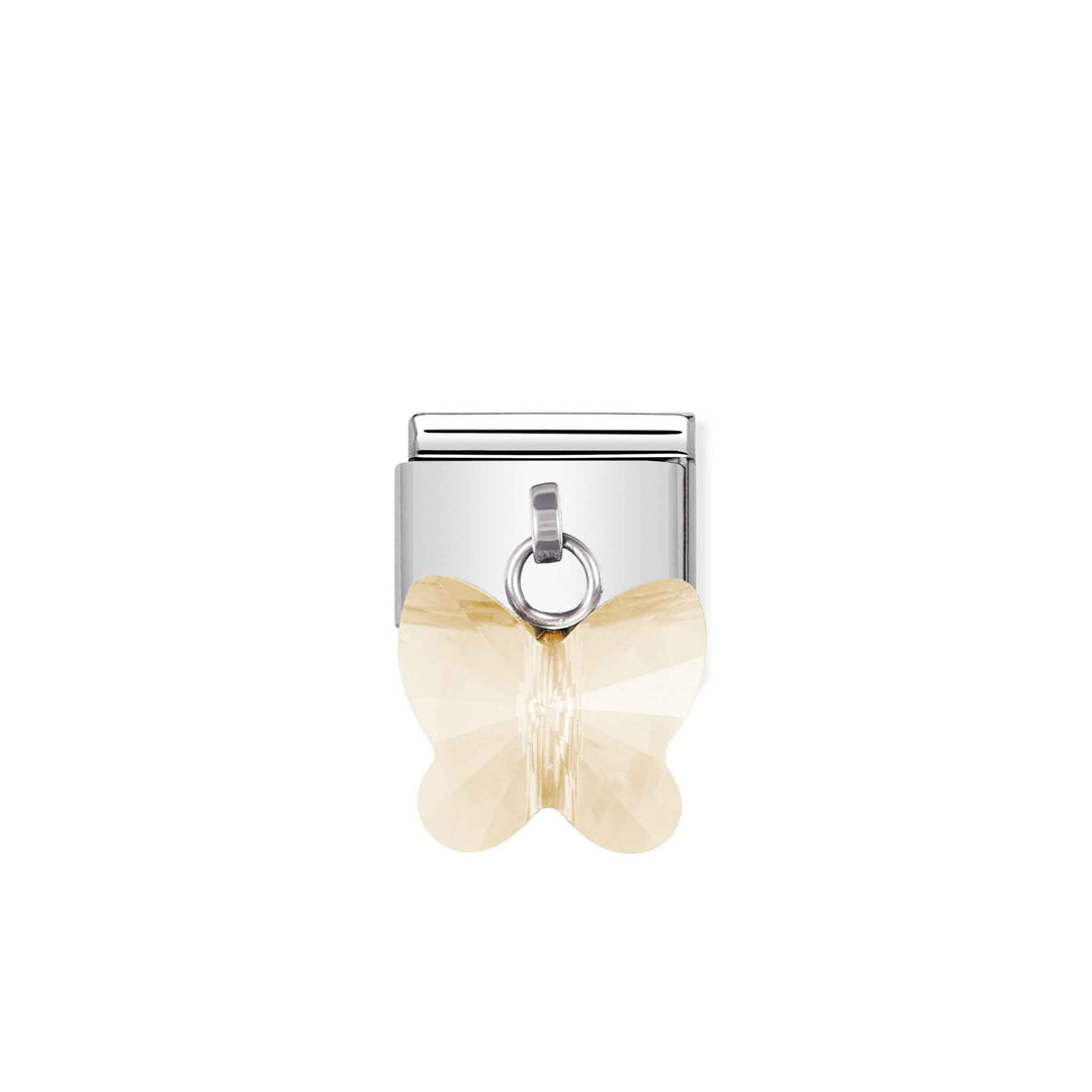 Nomination Composable Classic Link Charm: Champagne Butterfly with Crystal Elements