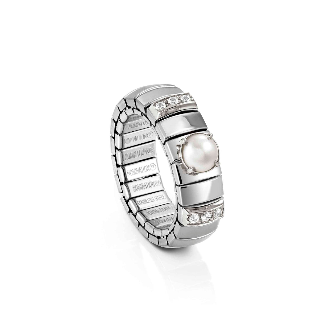 Nomination Silver XTE White Pearl Ring