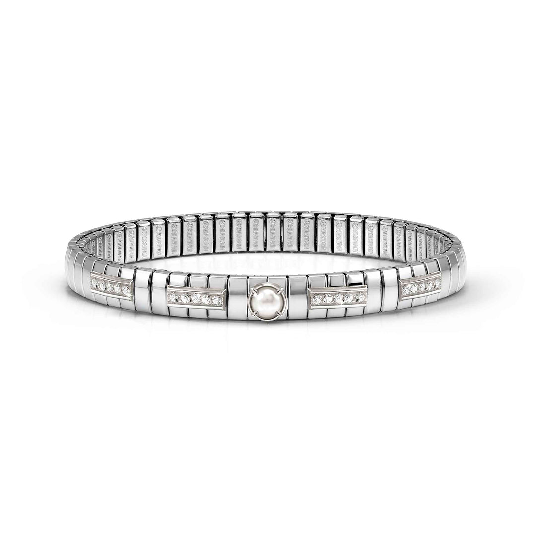 Nomination Silver XTE White Pearl Bracelet