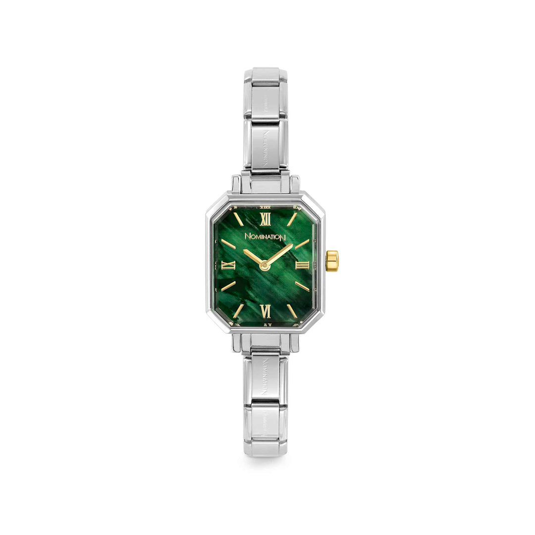 Nomination Green Steel Paris Rectangular Watch