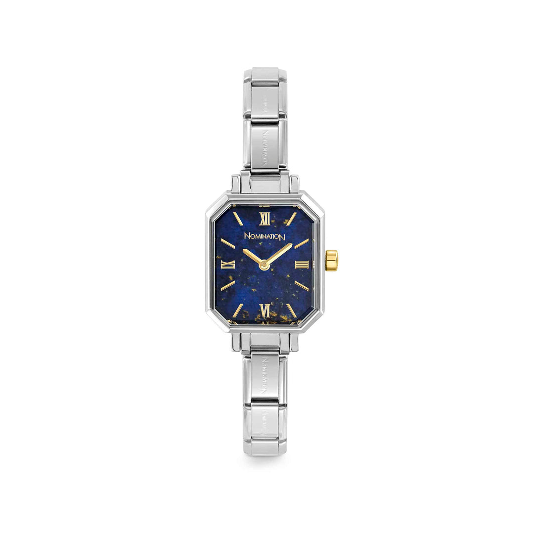 Nomination Steel Paris Rectangular Lapis Blue Watch