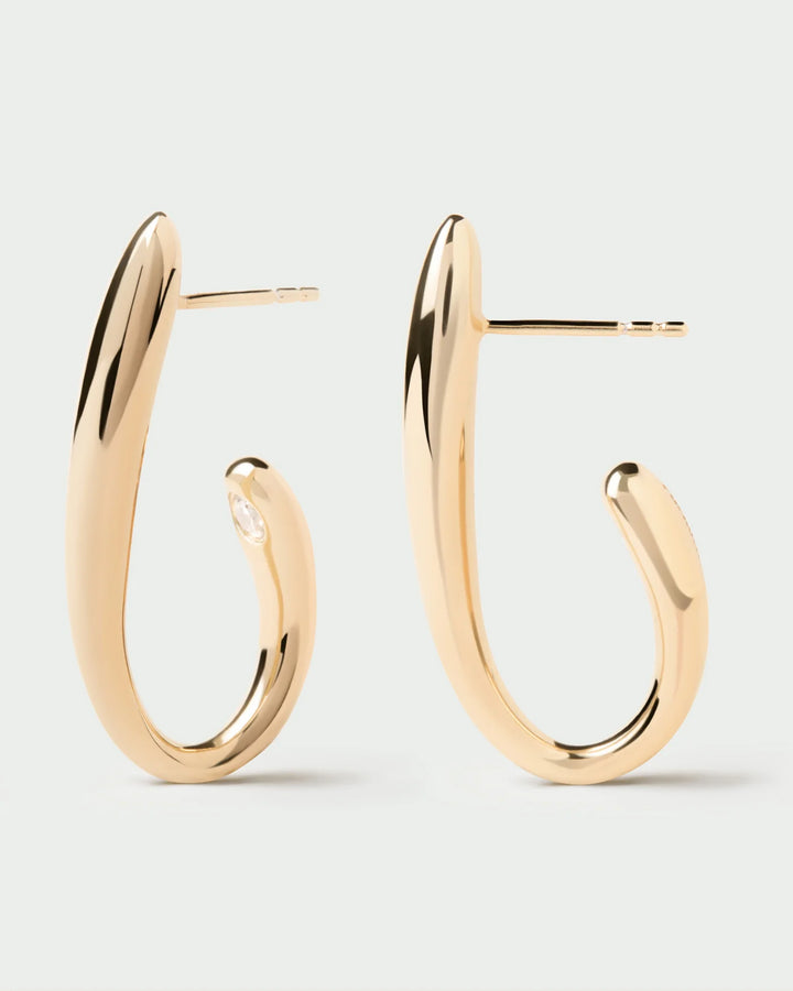 PDPAOLA Gold Volta Hoop Earrings