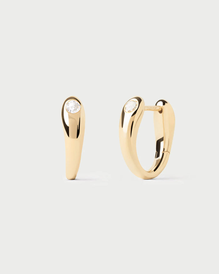 PDPAOLA Gold Serena Hoop Earrings