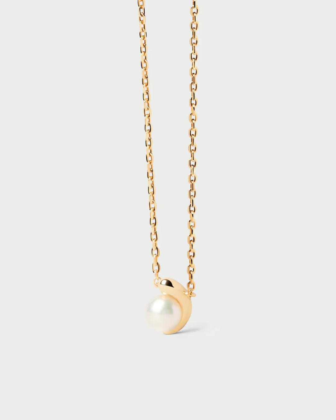 PDPAOLA Gold La Perla Solitary Necklace