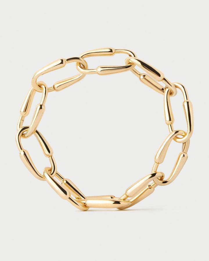 PDPAOLA Gold Loop Chain Bracelet