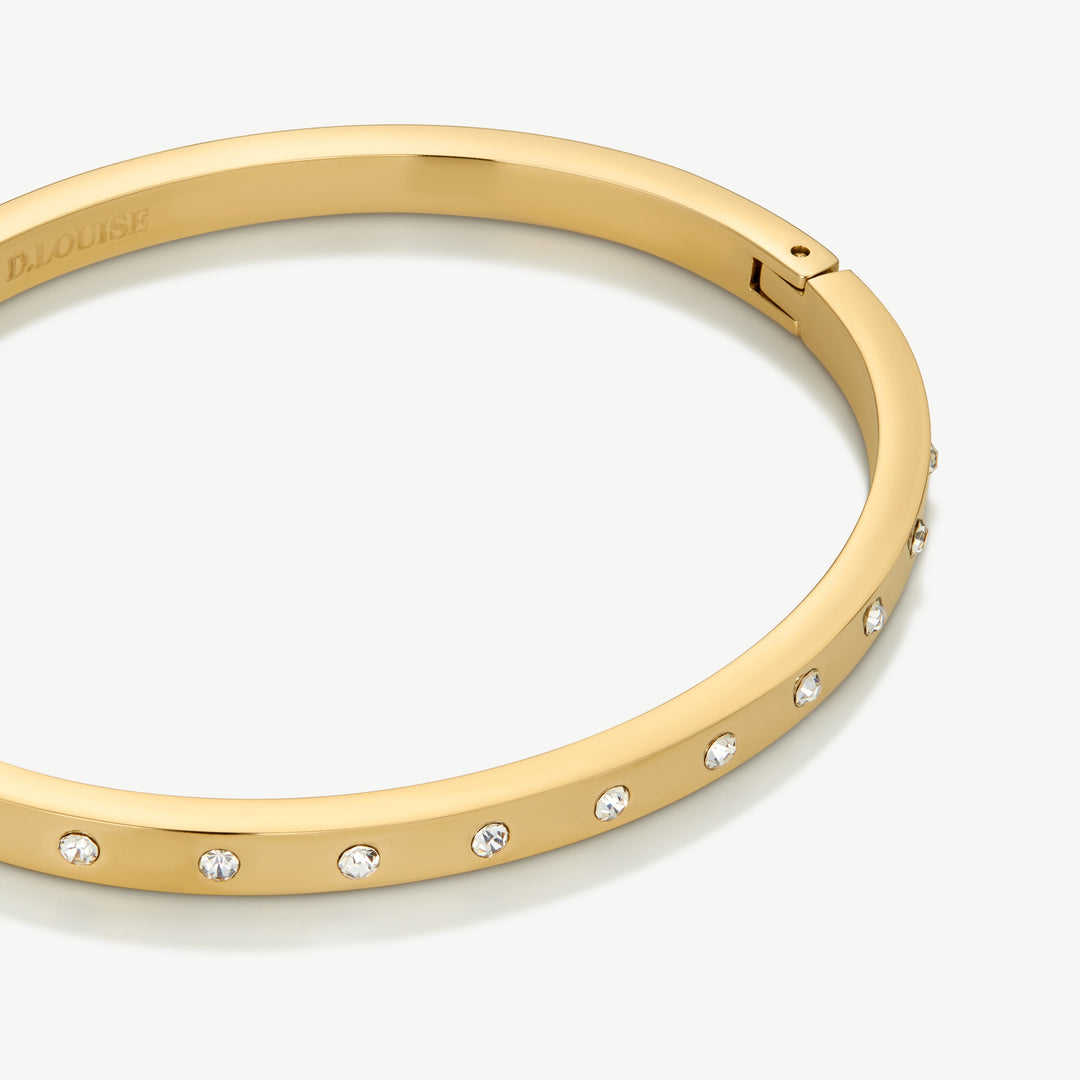 D.Louise Eternity Bangle Slim Gold - Mococo