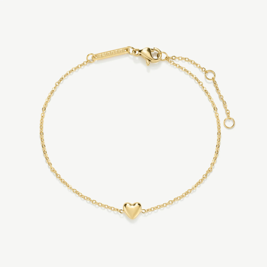 D.Louise Gold Mini Heart Bracelet