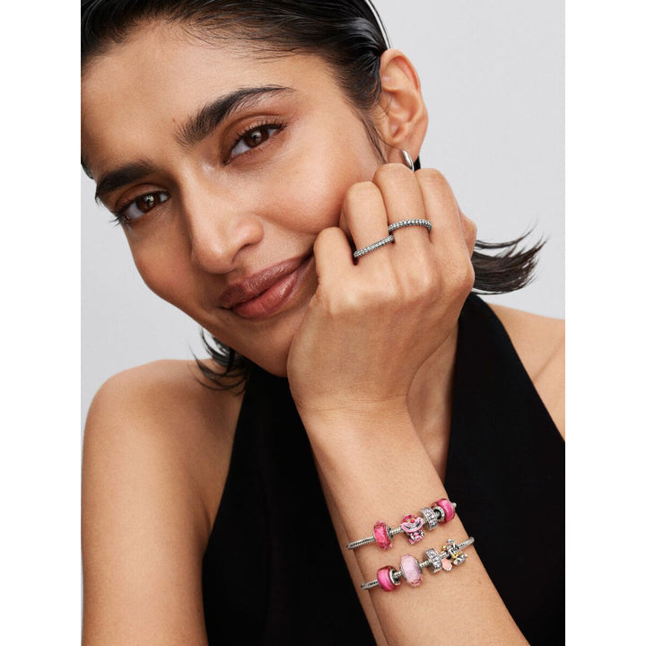 14K Gold-Plated Disney Dumbo Sterling Silver with Glittery Pink and Purple Enamel Charm image 3