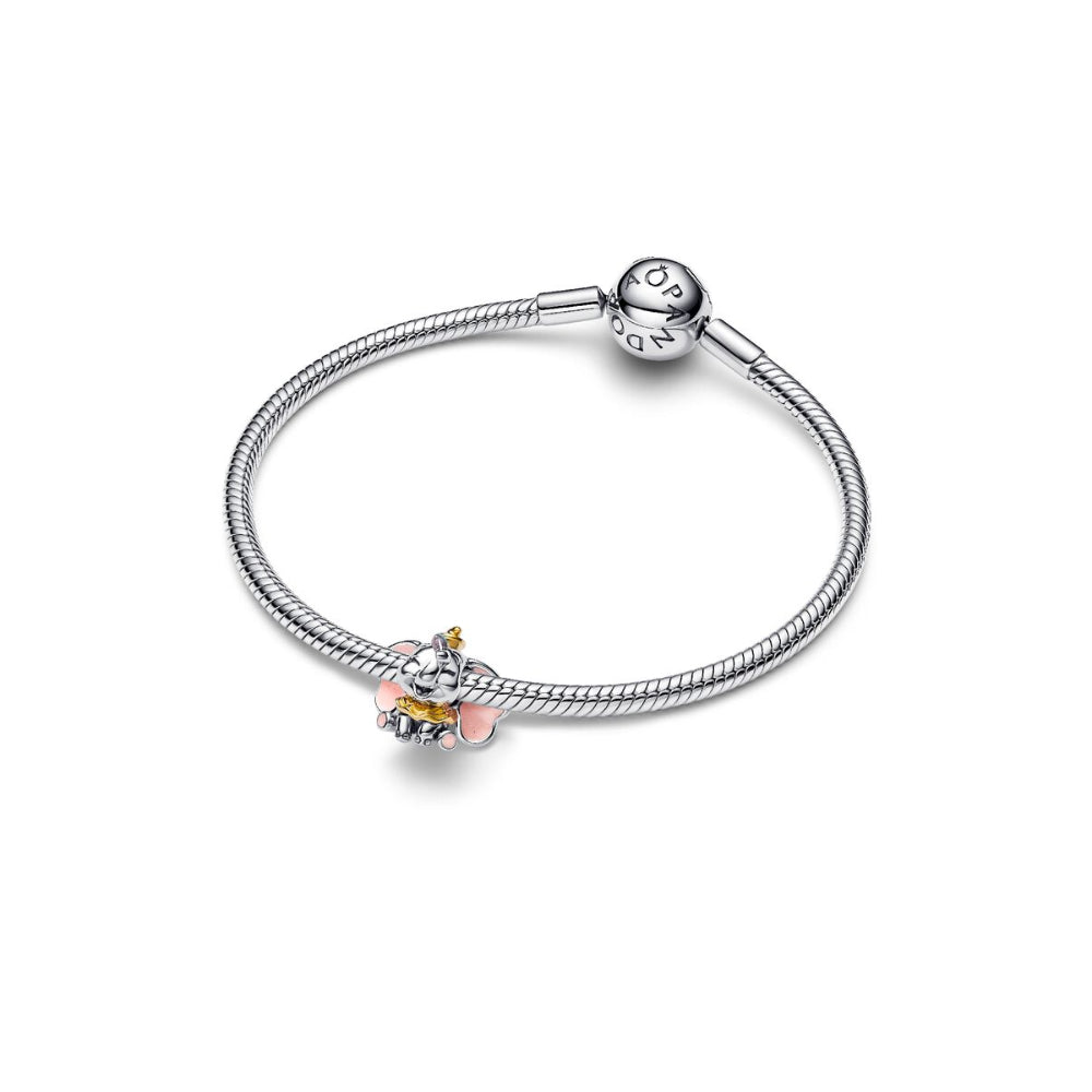 14K Gold-Plated Disney Dumbo Sterling Silver with Glittery Pink and Purple Enamel Charm image 5