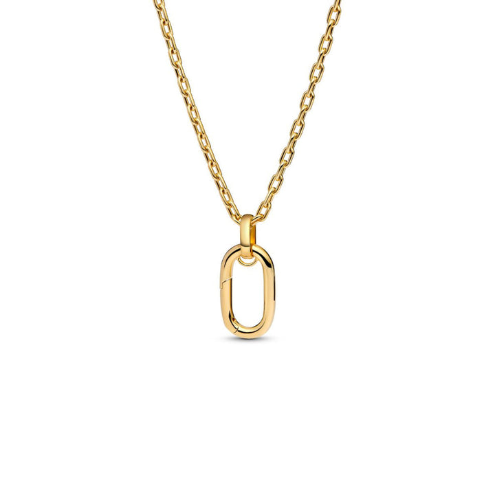 14K Gold-Plated Large Openable Link Pendant Necklace image