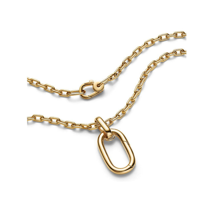 14K Gold-Plated Large Openable Link Pendant Necklace image 4