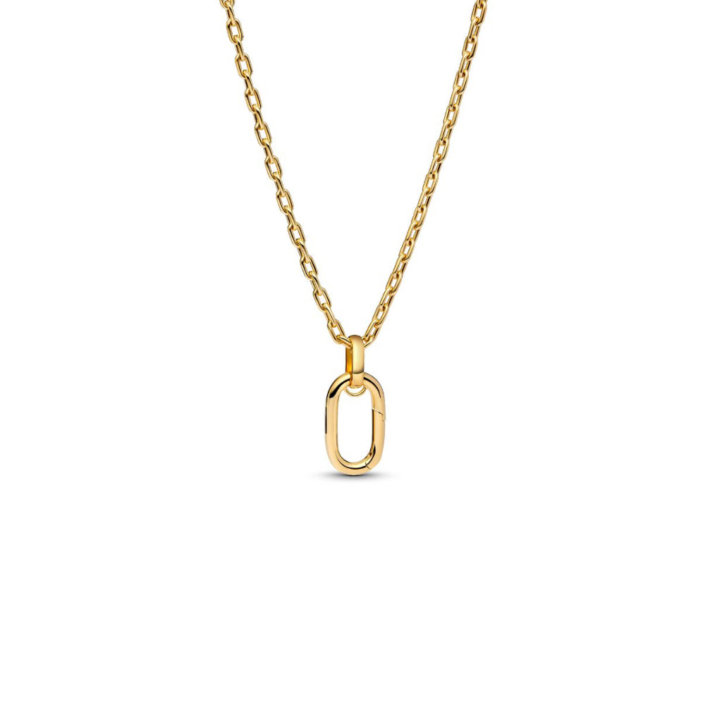 14K Gold-Plated Large Openable Link Pendant Necklace image 5