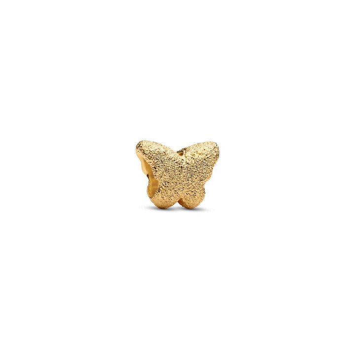 14K Gold-Plated Textured Butterfly Mini Charm image