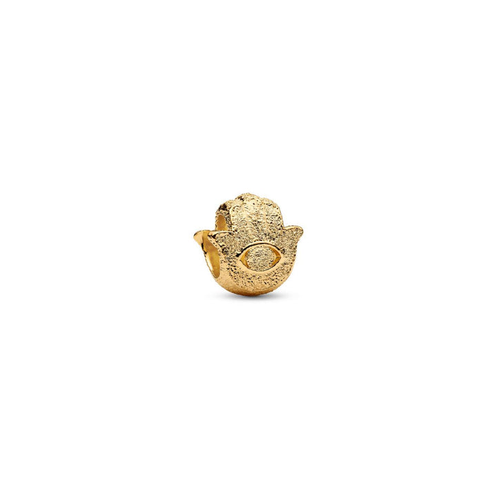 14K Gold-Plated Textured Hamsa Hand Mini Charm image