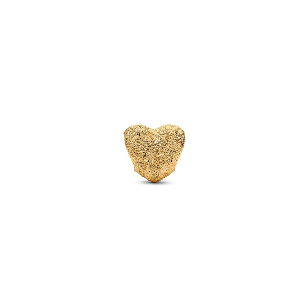 14K Gold-Plated Textured Heart Mini Charm image 5
