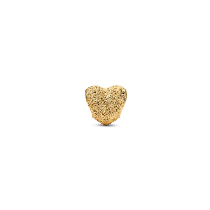 14K Gold-Plated Textured Heart Mini Charm image 5