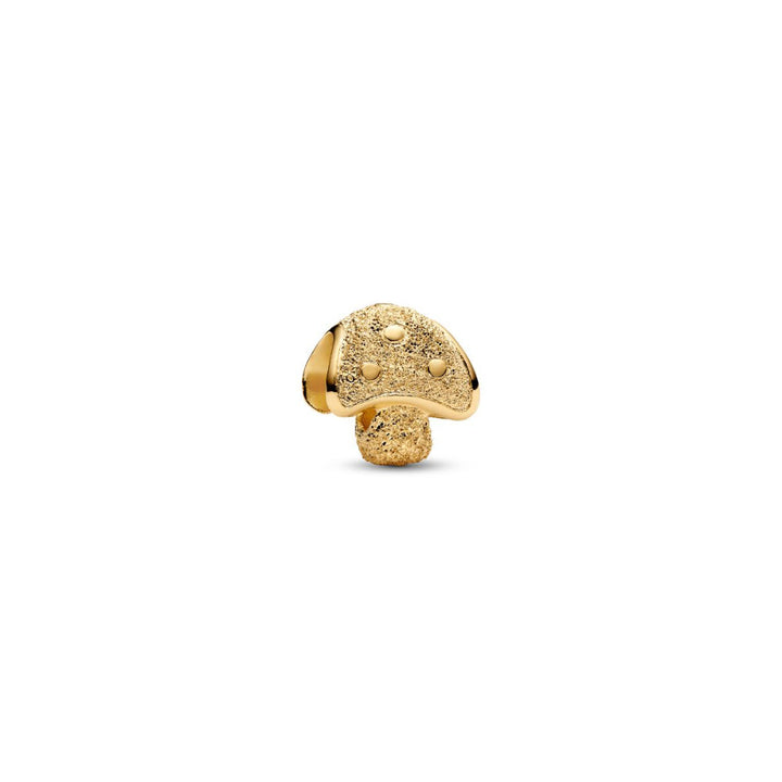 14K Gold-Plated Textured Mushroom Mini Charm image